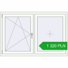 Pricing Tilt-and-Turn 1480x970 mm REHAU OPTIMUM EURO-DESIGN 70 RAL 9016 Traffic white two-sided. Price: 1 319.61 PLN