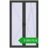 Pricing Tilt-and-Turn 1400x2300 mm REHAU ENERGY-SAVING SYNEGO MD BASALT_GREY two-sided. Price: 5 008.92 PLN