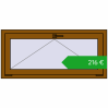 Pricing Tilt-and-Turn 1165x535 mm REHAU OPTIMUM EURO-DESIGN 70 GOLDEN OAK two-sided. Price: 216,31 €