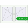 Pricing Tilt-and-Turn 1400x900 mm REHAU OPTIMUM EURO-DESIGN 70 RAL 9016 Traffic white two-sided. Price: 1 456.13 PLN