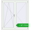 Pricing Tilt-and-Turn 1280x1395 mm REHAU ENERGY-SAVING SYNEGO MD RAL 9016 Traffic white two-sided. Price: 1 871.08 PLN