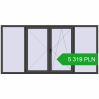 Pricing Tilt-and-Turn 2800x1400 mm REHAU ENERGY-SAVING SYNEGO MD BASALT_GREY two-sided. Price: 5 318.61 PLN