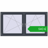 Pricing Tilt-and-Turn 1770x905 mm REHAU ENERGY-SAVING SYNEGO MD ANTHRACITE_GREY_STRUKTURAL two-sided. Price: 540,07 €
