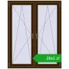 Ustalenie cen Okna skrzydłowe 1230x1550 mm REHAU ENERGY-SAVING SYNEGO MD DARK_OAK dwustronny. Cena: 2865,40 zł