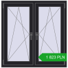 Pricing Tilt-and-Turn 1080x1100 mm REHAU ENERGY-SAVING SYNEGO MD BLACK_ULTI-MATT two-sided. Price: 1822,82 zł
