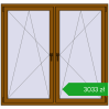 Ustalenie cen Okna skrzydłowe 1635x1550 mm REHAU ENERGY-SAVING SYNEGO MD GOLDEN OAK dwustronny. Cena: 3033,11 zł