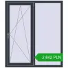 Pricing Tilt-and-Turn 1300x1500 mm REHAU ENERGY-SAVING SYNEGO MD ANTHRACITE_GREY_STRUKTURAL two-sided. Price: 2 842.09 PLN