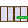Pricing Tilt-and-Turn 2500x1400 mm REHAU OPTIMUM EURO-DESIGN 70 WALNUT two-sided. Price: 1 067.56 EUR