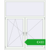 Pricing Tilt-and-Turn 1500x1800 mm REHAU OPTIMUM EURO-DESIGN 70 RAL 9016 Traffic white two-sided. Price: 429,86 €
