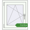 Pricing Tilt-and-Turn 570x660 mm REHAU ENERGY-SAVING SYNEGO MD RAL 9016 Traffic white two-sided. Price: 711.85 PLN