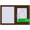 Pricing Tilt-and-Turn 1050x700 mm EPSILON OPTIMA DARK_OAK two-sided. Price: 128,45 €