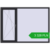 Pricing Tilt-and-Turn 2000x1450 mm REHAU ENERGY-SAVING SYNEGO MD BLACK_ULTI-MATT two-sided. Price: 3 328.38 PLN