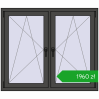 Pricing Tilt-and-Turn 1290x1100 mm REHAU ENERGY-SAVING SYNEGO MD BASALT_GREY two-sided. Price: 1960,09 zł