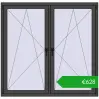 Ustalenie cen Okna skrzydłowe 1590x1535 mm REHAU ENERGY-SAVING SYNEGO MD BASALT_GREY dwustronny. Cena: 628,34 €