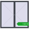 Ustalenie cen Okna skrzydłowe 2400x2300 mm REHAU OPTIMUM EURO-DESIGN 70 ANTHRACITE_GREY_STRUKTURAL dwustronny. Cena: 1661,40 €