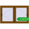 Pricing Tilt-and-Turn 1450x900 mm REHAU OPTIMUM EURO-DESIGN 70 GOLDEN OAK two-sided. Price: 2 180.39 PLN