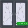 Pricing Tilt-and-Turn 1150x1150 mm REHAU OPTIMUM EURO-DESIGN 70 ANTHRACITE_GREY_STRUKTURAL two-sided. Price: 2 260.03 PLN