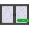 Pricing Tilt-and-Turn 1515x1085 mm REHAU ENERGY-SAVING SYNEGO MD BASALT_GREY two-sided. Price: 2100,06 zł