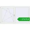 Pricing Tilt-and-Turn 1950x1150 mm REHAU OPTIMUM EURO-DESIGN 70 RAL 9016 Traffic white two-sided. Price: 1 573.83 PLN