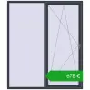 Ustalenie cen Okna skrzydłowe 1800x2100 mm REHAU OPTIMUM EURO-DESIGN 70 ANTHRACITE_GREY_STRUKTURAL dwustronny. Cena: 678,05 €