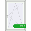 Pricing Tilt-and-Turn 800x1200 mm REHAU OPTIMUM EURO-DESIGN 70 RAL 9016 Traffic white two-sided. Price: 208,35 €