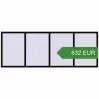 Pricing Tilt-and-Turn 3000x1100 mm KORSA BRILLANT DESIGN. Price: 632.37 EUR