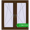 Pricing Tilt-and-Turn 1080x1175 mm REHAU ENERGY-SAVING SYNEGO MD DARK_OAK two-sided. Price: 2097,75 zł