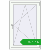 Pricing Tilt-and-Turn 800x1240 mm REHAU OPTIMUM EURO-DESIGN 70 RAL 9016 Traffic white two-sided. Price: 927.46 PLN