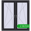 Pricing Tilt-and-Turn 1245x1355 mm REHAU ENERGY-SAVING SYNEGO MD BLACK_ULTI-MATT two-sided. Price: 2195,11 zł