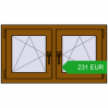 Pricing Tilt-and-Turn 990x545 mm REHAU OPTIMUM EURO-DESIGN 70 GOLDEN OAK two-sided. Price: 230.98 EUR