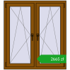 Pricing Tilt-and-Turn 1080x1190 mm REHAU ENERGY-SAVING SYNEGO MD GOLDEN OAK two-sided. Price: 2665,49 zł