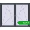 Pricing Tilt-and-Turn 1770x1460 mm REHAU ENERGY-SAVING SYNEGO MD ANTHRACITE_GREY_STRUKTURAL two-sided. Price: 3024,30 zł