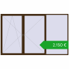Ustalenie cen Okna skrzydłowe 3800x2300 mm REHAU ENERGY-SAVING SYNEGO MD DARK_OAK dwustronny. Cena: 2150,36 €