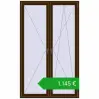 Ustalenie cen Okna skrzydłowe 1400x2300 mm REHAU ENERGY-SAVING SYNEGO MD DARK_OAK dwustronny. Cena: 1144,84 €