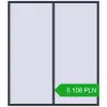 Pricing Tilt-and-Turn 2000x2300 mm REHAU ENERGY-SAVING SYNEGO MD ANTHRACITE_GREY_STRUKTURAL two-sided. Price: 5 108.39 PLN