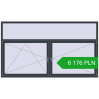 Pricing Tilt-and-Turn 2600x1500 mm REHAU OPTIMUM EURO-DESIGN 70 ANTHRACITE_GREY_STRUKTURAL two-sided. Price: 6 176.1 PLN