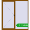 Pricing Tilt-and-Turn 2000x2200 mm REHAU ENERGY-SAVING SYNEGO MD GOLDEN OAK two-sided. Price: 5 223.53 PLN
