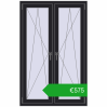 Ustalenie cen Okna skrzydłowe 1005x1565 mm REHAU ENERGY-SAVING SYNEGO MD BLACK_ULTI-MATT dwustronny. Cena: 575,40 €
