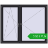 Pricing Tilt-and-Turn 1700x1400 mm REHAU ENERGY-SAVING SYNEGO MD BLACK_ULTI-MATT two-sided. Price: 3 561.2 PLN