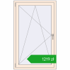 Ustalenie cen Okna skrzydłowe 895x1449 mm REHAU OPTIMUM EURO-DESIGN 70 CREAME_WHITE_50L-2 dwustronny. Cena: 1219,21 zł