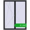 Ustalenie cen Okna skrzydłowe 1800x2300 mm REHAU ENERGY-SAVING SYNEGO MD BLACK_ULTI-MATT dwustronny. Cena: 1342,36 €