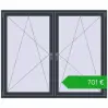 Ustalenie cen Okna skrzydłowe 1755x1460 mm REHAU ENERGY-SAVING SYNEGO MD ANTHRACITE_GREY_STRUKTURAL dwustronny. Cena: 700,95 €
