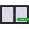 Pricing Tilt-and-Turn 1840x1190 mm REHAU ENERGY-SAVING SYNEGO MD BLACK_ULTI-MATT two-sided. Price: 2498,63 zł