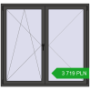 Pricing Tilt-and-Turn 1600x1500 mm REHAU ENERGY-SAVING SYNEGO MD BASALT_GREY two-sided. Price: 3 719.4 PLN