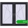 Ustalenie cen Okna skrzydłowe 1275x1100 mm REHAU ENERGY-SAVING SYNEGO MD BLACK_ULTI-MATT dwustronny. Cena: 454,30 €