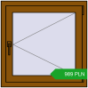 Pricing Tilt-and-Turn 750x750 mm REHAU OPTIMUM EURO-DESIGN 70 GOLDEN OAK two-sided. Price: 988.63 PLN