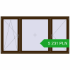 Pricing Tilt-and-Turn 2400x1300 mm REHAU ENERGY-SAVING SYNEGO MD DARK_OAK two-sided. Price: 5 231.22 PLN