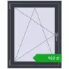 Ustalenie cen Okna skrzydłowe 800x1000 mm CLASICTHERM 70 ANTHRACITE_GREY_STRUKTURAL dwustronny. Cena: 979,85 zł