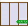 Pricing Tilt-and-Turn 2300x2000 mm REHAU BRILLANT DESIGN GOLDEN OAK two-sided. Price: 4 893.45 PLN