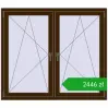 Pricing Tilt-and-Turn 1440x1250 mm REHAU ENERGY-SAVING SYNEGO MD DARK_OAK two-sided. Price: 2446,24 zł